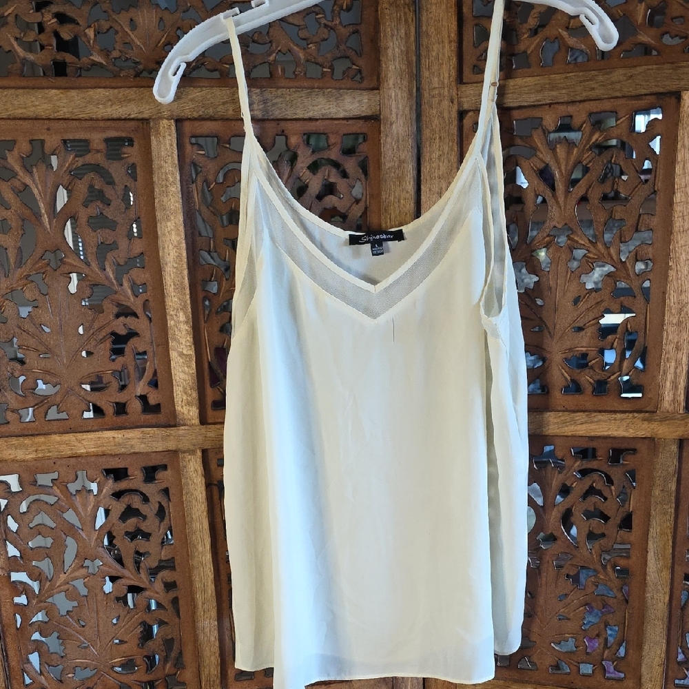 Shinestar Cream Camisole Top